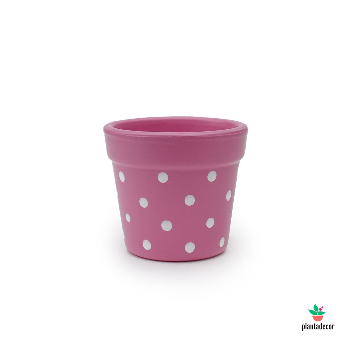 Maceta Petite Dots Rosa Medio / Blanco