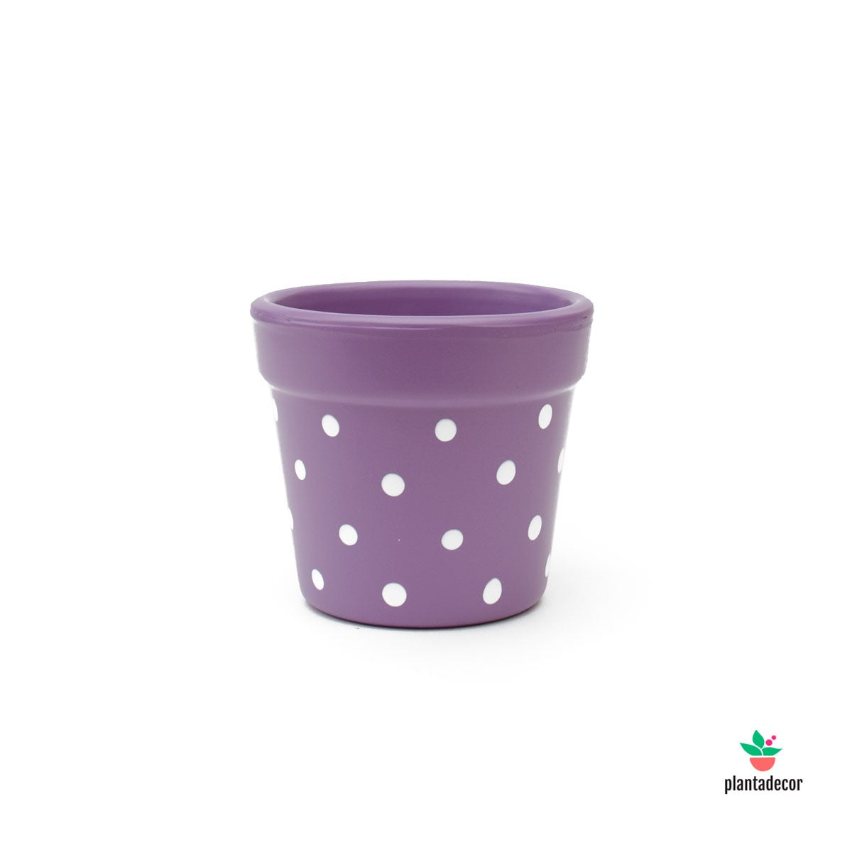 Maceta Petite Dots Violeta / Blanco